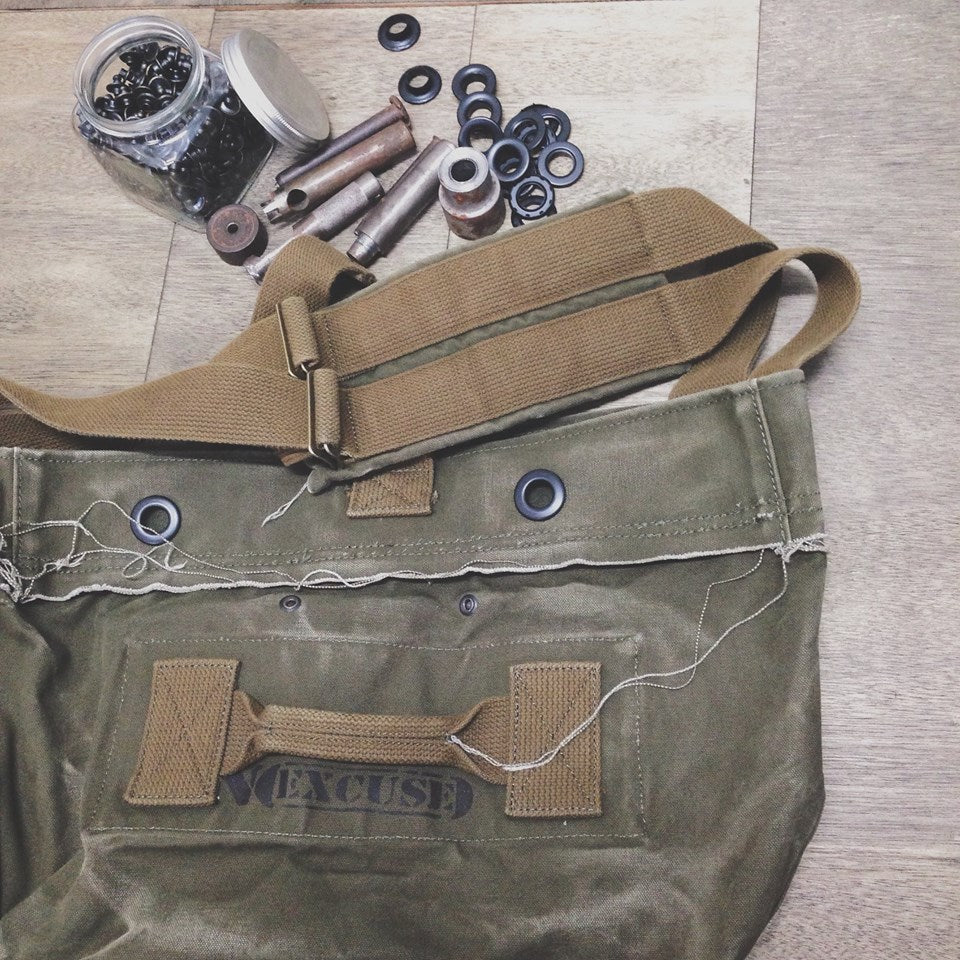 No Excuse® - the "rookie" Retro Vintage Stylish Military Canvas Hand Made messenger bag